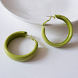 Avocado Green Circle Minimalist Earrings Earrings Claire & Clara 