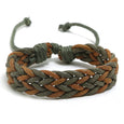 B1G1 Colorful Waxed Thread Braided Bracelet Bracelet Claire & Clara Green+Brown 