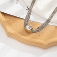 Ball Metal Multi-Layer Chain Necklace Necklace Claire & Clara 