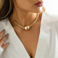 Ball Metal Multi-Layer Chain Necklace Necklace Claire & Clara 