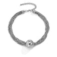 Ball Metal Multi-Layer Chain Necklace Necklace Claire & Clara Silver 