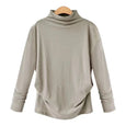 Basic Mock Neck Solid Color Top Top Claire & Clara Light Grey S 