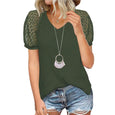 Becky Lace Sleeve Summer Top Top Claire & Clara Dark Green S 