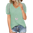 Becky Lace Sleeve Summer Top Top Claire & Clara Light Green S 