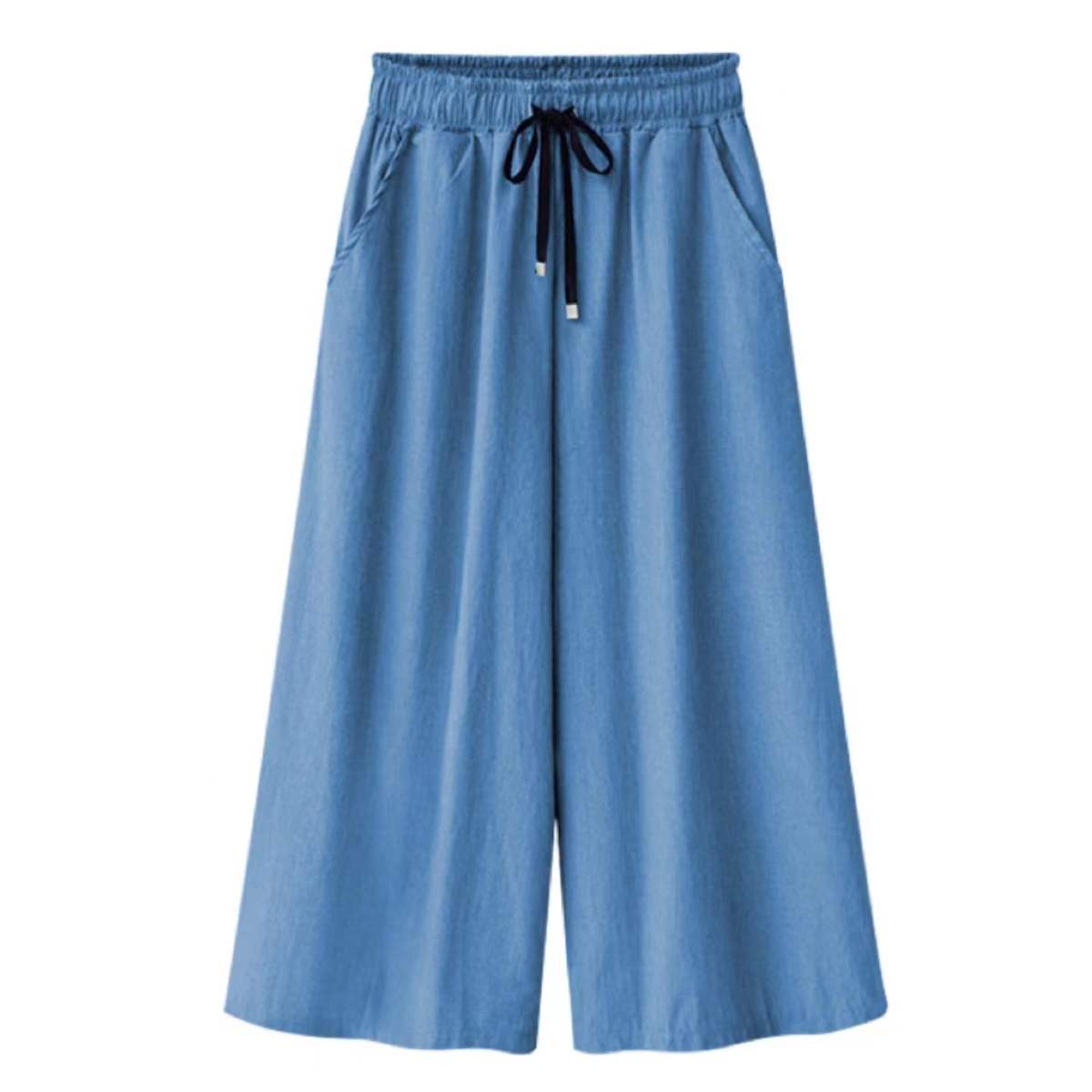 Beverly Casual Denim Cropped Pants Bottoms Claire & Clara Light Blue US 0 