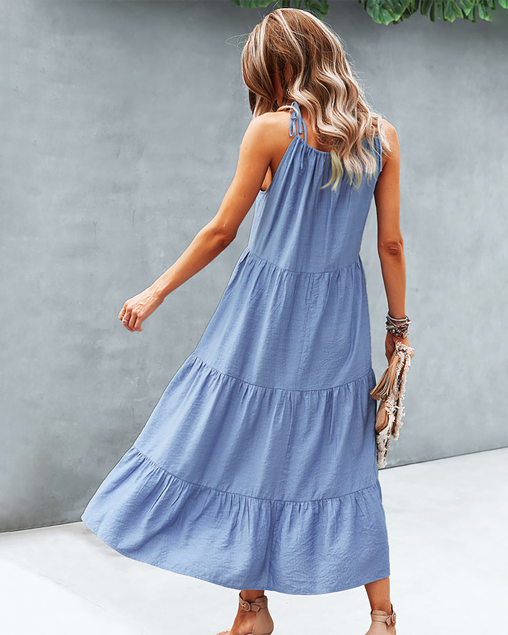 Boho Halter Lace Hollow Out Casual Dress Dresses Claire & Clara 