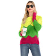 Bonnie Color Block Sweater Top Claire & Clara Green S 