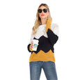 Bonnie Color Block Sweater Top Claire & Clara Yellow S 