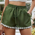 Bottom Flowers Casual Lace-Up Shorts Bottoms Claire & Clara 