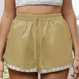 Bottom Flowers Casual Lace-Up Shorts Bottoms Claire & Clara Yellow US 4 