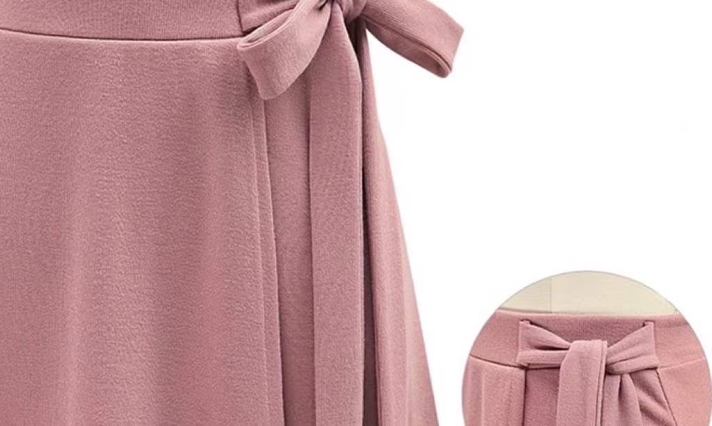 Bow High Rise Irregular Slit Skirt Bottoms Claire & Clara 