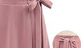 Bow High Rise Irregular Slit Skirt Bottoms Claire & Clara 