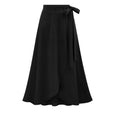 Bow High Rise Irregular Slit Skirt Bottoms Claire & Clara Black US 0 