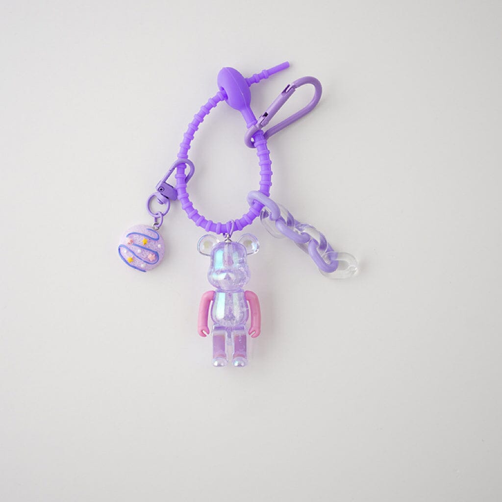 Candy Color Bearbrick Keychain Apparel & Accessories Claire & Clara Purple 