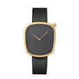 Cobblestone Simple Quartz Watch Watches Claire & Clara Black Gold 