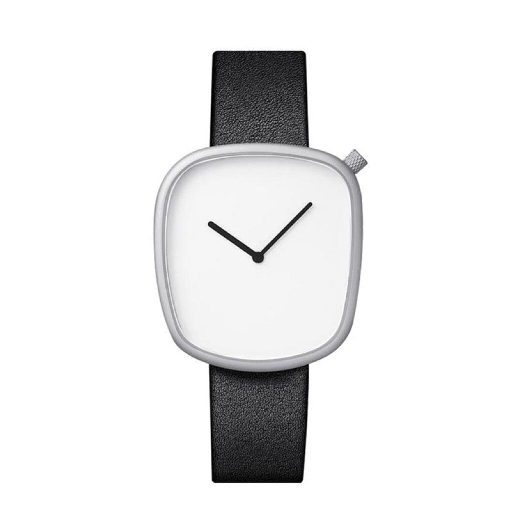Cobblestone Simple Quartz Watch Watches Claire & Clara Black White 