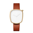 Cobblestone Simple Quartz Watch Watches Claire & Clara Brown Gold 
