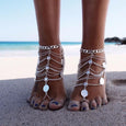 Coin Pendant Tassel Anklet Anklet Claire & Clara 