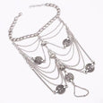Coin Pendant Tassel Anklet Anklet Claire & Clara Silver 
