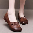 Comfortable Shallow Mouth Soft Flat Shoe Shoes Claire & Clara Dark Brown US 5 