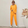 Connie Solid Color Casual Pajamas Set Set Claire & Clara Yellow S 