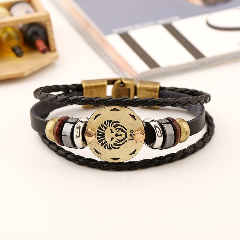 Constellation Vintage Multi-layer Braided Leather Bracelet Barrette Claire & Clara 