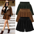 Corduroy High Waist Winter Loose Shorts Bottoms Claire & Clara 