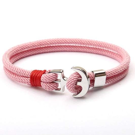 Couple Vintage Anchor Cuff Bracelet Bracelets Claire & Clara Pink 