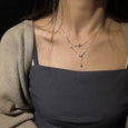 Cross Double Layer Necklace Necklace Claire & Clara 