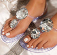 Crystal Diamond Transparent Jelly Slippers Shoes Claire & Clara 