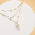 Crystal Pillar Pearl Mixed Multi-Layer Necklace Necklace Claire & Clara 