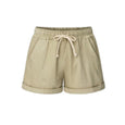 Curled Selvedge Solid Color Casual Hotpants Bottoms Claire & Clara Khaki US 4 