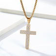 Diamond Encrusted Cross Necklace Necklace Claire & Clara 