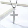 Diamond Encrusted Cross Necklace Necklace Claire & Clara 
