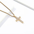 Diamond Encrusted Cross Necklace Necklace Claire & Clara Gold 