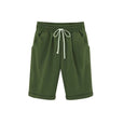 Doris Basic Solid Color Casual Short Bottoms Claire & Clara Army Green US 4 