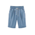 Doris Basic Solid Color Casual Short Bottoms Claire & Clara Haze Blue US 4 