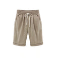 Doris Basic Solid Color Casual Short Bottoms Claire & Clara Khaki US 4 