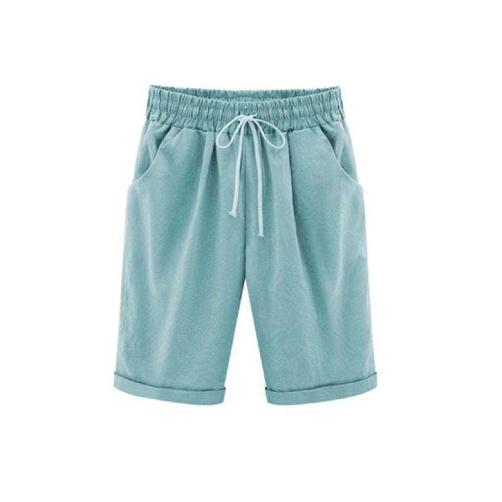 Doris Basic Solid Color Casual Short Bottoms Claire & Clara Mint US 4 
