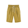 Doris Basic Solid Color Casual Short Bottoms Claire & Clara Yellow US 4 