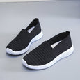 Ella Solid Color Slip On Knit Sneakers Shoes Claire & Clara Black US 4.5 