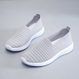 Ella Solid Color Slip On Knit Sneakers Shoes Claire & Clara Grey US 4.5 