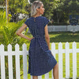 Elsie Polka Dots Lace-up Pleated Dress Dresses Claire & Clara 