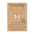 Enamel Butterfly Friendship Bestie Necklace Necklaces Claire & Clara Gold White 