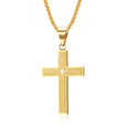 Engraved Prayer Cross Necklace Necklace Claire & Clara Gold 