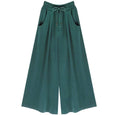 Evelyn Pleated Casual Wide Cropped Pants Bottoms Claire & Clara Green US 0 