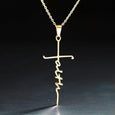 Faith Cross Necklace Necklace Claire & Clara Gold 