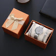 Fanny Diamond Watch Bracelet Gift Set [Set of 3] Bracelet Claire & Clara Sliver- Black 