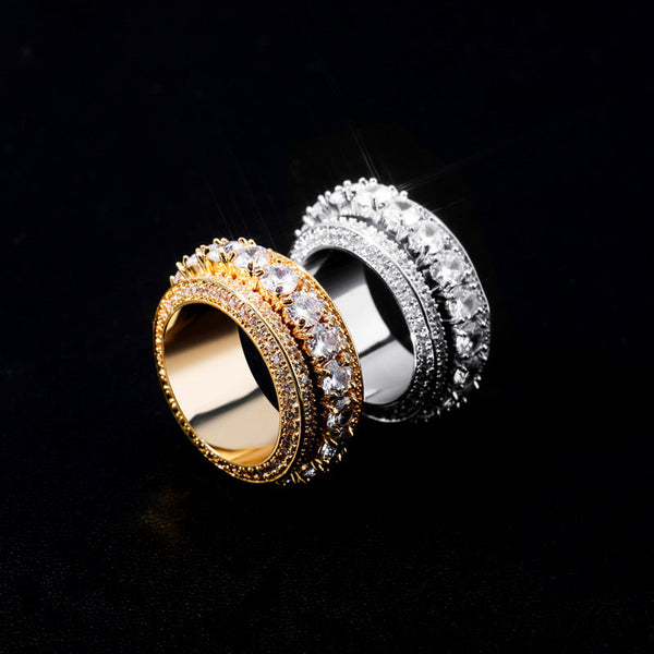 Clara Beau Mod Oval Swarovski Crystal Ring R537 Gold – bluejewelshop