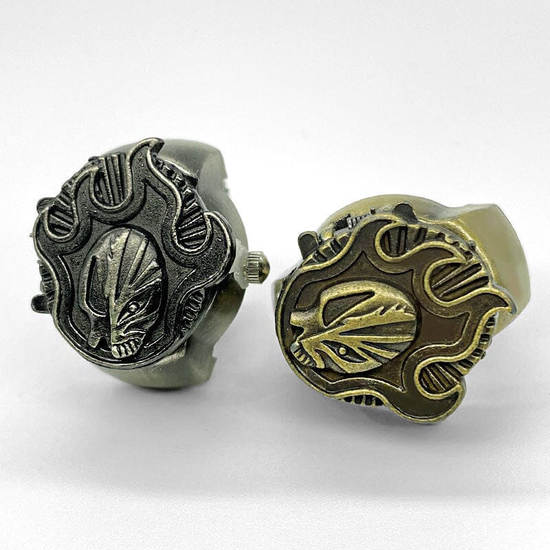 Flaming Skull Vintage Ring Watch Ring Claire & Clara 